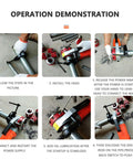 Operation demonstration for Electric Pipe Threader Machine With 2300 Watt Motor And Four Carbon Steel Dies for threading pipes.