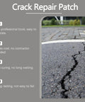 Heavy Duty Asphalt Crack Filler Plus Flexible Concrete Sealer For Driveways No Brainer Garage Repair Hella Tough Pavement Patch visible on asphalt.
