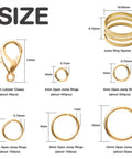 Over 1000 Open Jump Rings Kit With 40Pcs 12Mm Lobster Clasps And Jump Ring Opener For Jewelry Making Projects, sizes shown