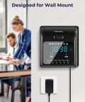 No Sweat Time Clock Machine With Fifty Heavy Duty Cards Plus Spare Ink Ribbon Wall Or Desk Mount showing time display and controls.