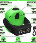 Three Pack 780 Lumen Magnetic USB Rechargeable LED Work Light for Car Repair showing features and specifications