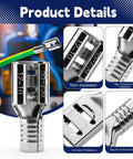 100 Piece Heavy Duty Female Spade Connectors 12 To 10 Gauge Non Insulated Crimp Terminals showing secure crimp design and high temperature tolerance.