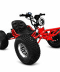 48V Electric All Terrain Go Kart With 20Ah Battery And 4000W Peak Brushless Motor Smooth Power Delivery Hitting 31 Mph Shaft Drive Red