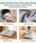 Toddler Sleep Sack 1.0 TOG For 2T 3T 4T, soft wearable blanket displayed as machine washable, soft-touch, and shape-retaining.