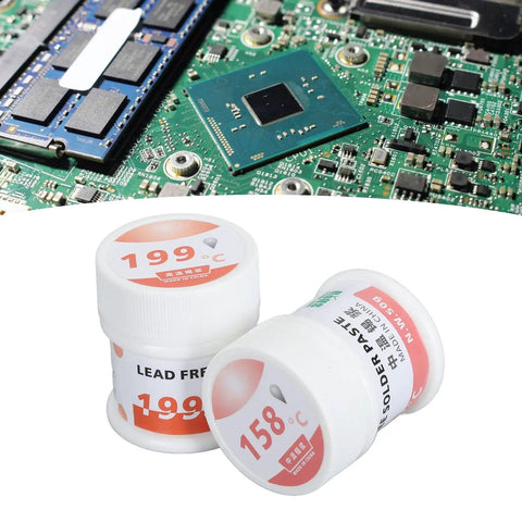 Non Corrosive Solder Paste For Electronics Repair, 25 To 45 Micron Flux Particles, Melts At 158 To 199 C, Pro Grade Solder Aid, Two Pack