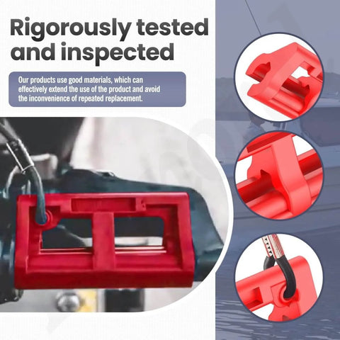 Red Hydraulic Steering Lock for Outboard Motors, Secure Tow Ready Transom Saver That Prevents Sway, Fits Most Steering Cylinders
