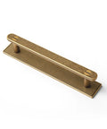 5 Inch Antique Brass Cabinet Pulls With Backplates 2 Pack Beefy Heavy Duty Solid Metal Handles Built To Last For Kitchen Cabinets And Furniture Renovations Classic Vintage Look close-up