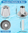 Two Piece Shower Knob Replacement Set With Flange Base For Hot And Cold Tub Faucet Handles Verve Style Trim Kit details size