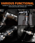 Premium 6-Piece Impact Socket Adapter And Reducer Kit That Lets You Go From Quarter To Half Inch Like A Boss With Heavy Duty Build For Serious Garage Jobs, impact sockets in use