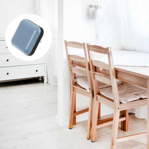 16 Pcs Furniture Glides For Chair Legs With PTFE And Iron Protectors on wooden chairs in dining room