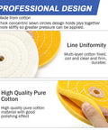 6 Inch Buffing Polishing Wheel Kit With Half Inch Arbor For Bench Grinder Pro Grade Fine 40 Ply And Medium 30 Ply Wheels detail
