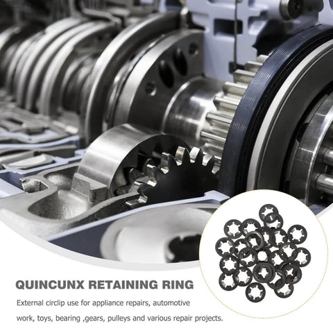Carbon Steel Bearing Clamping Ring 1.02 Inch Blackened Finish Built To Last Retaining Washer Locking Ring for machinery
