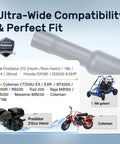 Heavy Duty Road Ready 212CC Mini Bike Exhaust Pipe With Female Thread For Predator Hemi Non Hemi GX160 GX200 Coleman CT200U Baja MB200.