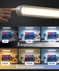 Dope Wireless LED Under Cabinet Light Bar with Magnetic Mount; dimmable 350LM, 20 LEDs; shows brightness and color temperature options.