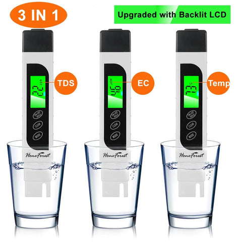 Top Rated Digital TDS Meter Water Tester With EC And Temperature Readouts In F And C For Drinking Water RO And DI Systems Aquariums Titanium Probe 0 To 9990 Ppm Ultra Accurate And Reliable