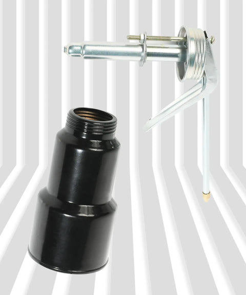 Badass Heavy Duty Metal Pump Oil Can With Comfort Grip Pistol Handle And Six Inch Spout, Hella Durable Eight Oz Reservoir.