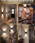 DEXULESA 2 Pack Motion Sensor Wall Light Magnetic Rechargeable Wall Sconce mounted in hallway and closet for hands-free illumination.