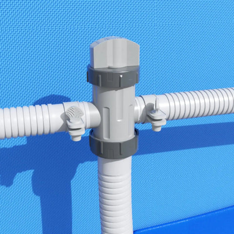 Pool Plunger Valve With Shut Off On For Above Ground Pools Hose Adapter Replacement Fits One And One Quarter Inch Or One And One Half Inch Pool Hoses Ideal For Skimmers Pumps Filters And Saltwater Systems 1 Pack, gray valve on white hoses