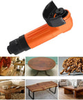 Heavy Duty Pneumatic Angled Grinder With Air Powered Motor for precise wood and metal grinding, featuring orange ergonomic design.
