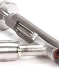Trycock Gauge Holder Assembly For Commercial Bars And Beverage Systems In Stainless Steel, 9 Inch Height, 6 Inch Width, 5 Inch Length, Model F34808SS540, Durable Food Service Equipment Accessory, detailed view from side angle.