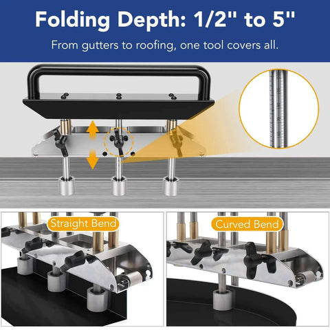 Three Station Roller For Bending Metal Roofing Materials From Zero To Ninety Degrees With Large Radius Sheet Metal Bead Roller