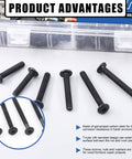 181Pcs M6 Hardware Kit All In One For Wood Furniture And Baby Crib Screws Set with visible bolts and storage box