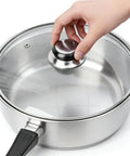 Hand gripping 4 Pack Pot Lid Knobs Replacement Universal Stainless Steel Pan Lid Handle Covers For Glass Lids Heat Resistant Silver
