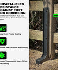 Heavy Duty Fence Post Repair Kit For 4x4 And 6x6 Wood Posts Quick Fix No Fuss With Steel Anchor And Stakes Thickened 11 Gauge
