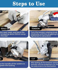 Steps to use the Heavy Duty Pneumatic Steel Strapping Machine With Tensioner And Cutter Sealer for effective packing.