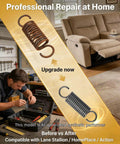 Heavy Duty Replacement Recliner Mechanism Tension Spring For Couch Furniture Restoration Parts, before and after comparison.