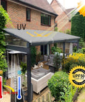 Heavy Duty Shade Sail 11x14 Ft 220 GSM Polyester Waterproof Outdoor Canopy Cover UV Block Up To 98 Percent for patio pergola