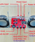 DIY Stereo Speaker Soldering Practice Kit BT Compatible With Complete Components PCB And Enclosure, showing control labels.
