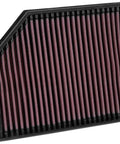 High Flow Engine Air Filter for 2016 to 2024 Volvo S60 S90 V60 V90 XC60 XC90 shown in front view with durable filter media