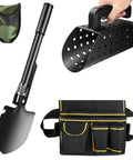 Stainless Steel Metal Detecting Shovel Kit With Foldable Beach Sand Scoop And Finds Bag, Durable Gear for Treasure Hunting