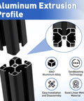 Two Piece 4040 Aluminum Extrusion Profiles Six Inch Linear Rail Slick T Slot Anodized Finish showing details of extrusion profile.