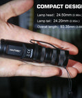 Rechargeable 1400 Lumen LED EDC Flashlight With 90 Degree Swivel Head Five Modes High Strobe SOS Low Mid Magnetic Base