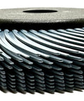 Works Like A Dream Heavy Duty 6 Inch Radial Bristle Brush 400 Grit Blue Type C with telescoping reducer for grinders