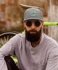 Man wearing Lightweight Football And Cheer Mom Hat For Women With Soft Comfort And Breathable Design Pale Everyday Cap