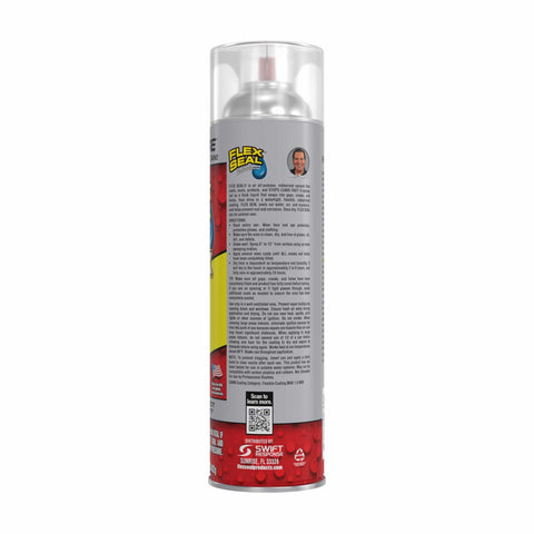 Back view of Two Pack 17 Oz Clear Rubber Sealant Spray That Stops Leaks Instantly, Waterproof Coating For Roofs, Gutters, RVs