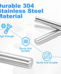 Heavy Duty Stainless Steel Dowel Pins Five Sixteenths Diameter By Twenty Millimeter Length in durable 304 stainless steel material.
