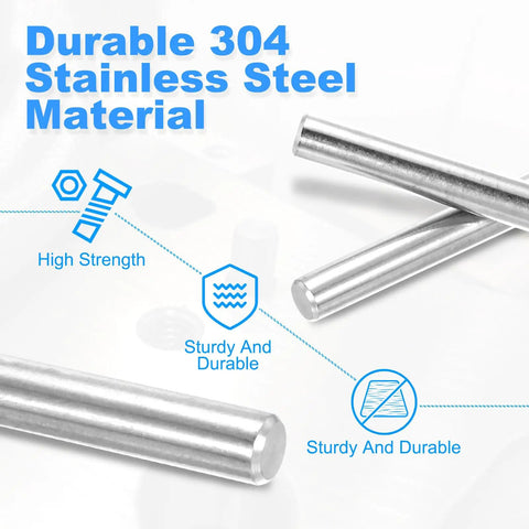 Heavy Duty Stainless Steel Dowel Pins Five Sixteenths Diameter By Twenty Millimeter Length in durable 304 stainless steel material.