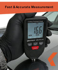 Digital Car Paint Thickness Gauge With 0 To 2000um Range Pro Grade Coating Meter For Auto Body Shops And Used Car Buyers Accurate Depth Measurement Fast Color Coat Check Portable Handheld Tool on car hood
