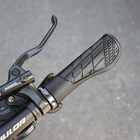 Ergonomic Bike Grips with Lock On Aluminum Mount Shock Absorbing Dual Density Silicone 3D Non Slip Pattern Comfortable Handlebar