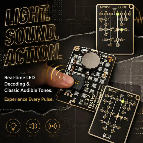 Interactive Morse Code Training Kit With LEDs And Signal Buttons For Adults Real Time Feedback Decoding Practice Telegraph And