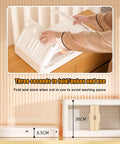 No Sweat Large Plastic Storage Bins With Secure Lids Fold Flat Stacking Organizers For Dorms Home Offices And Closets Dead Simple Setup slick white finish with dimensions shown.