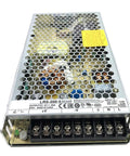 Tough As Nails 200W Switching Power Supply 5V 40A Enclosed AC DC Converter with metal casing and terminal connections.