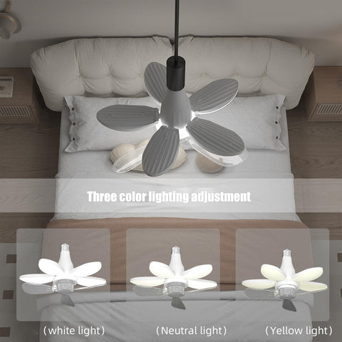XEGZLH E27/E26 Screw in LED Ceiling Fan Light Even Lighting Distribution for Bedroom Kitchen Comfort with three color settings.