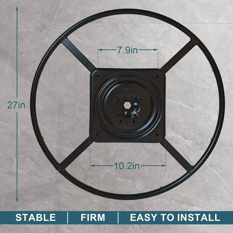 27 Inch Swivel Base Replacement With Plate For Recliner And Sofa Chairs Heavy Duty Bottom Part Support Built From Beefy Steel