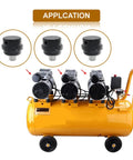 Pack Of 2 Air Compressor Silencers With Replacement Elements, One Half Inch PT Thread Intake Filter Silencer shown with compressor