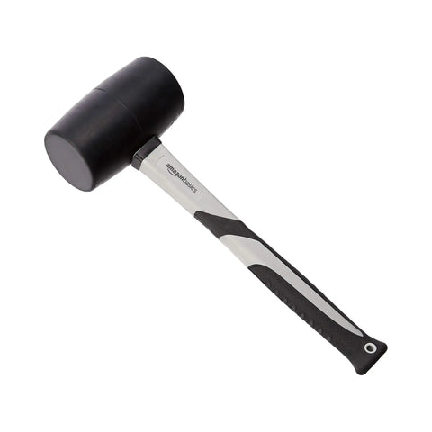 Rubber mallet from Five Piece Hammer Set With Shock Absorbing Fiberglass Handles, Forged Alloy Steel Heads, Non Slip Grips For Tough Construction
